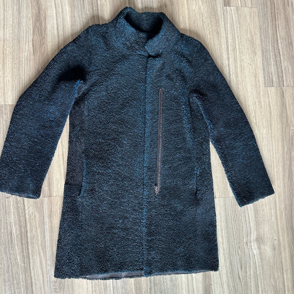 Gerard Darel shearling/leather reversible coat